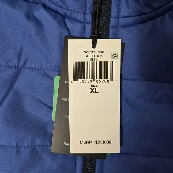 $268 RLX Ralph Lauren Wool Quilted Full Zip Golf Hybrid Jacket Mens XL NEW - Picture 2 of 6